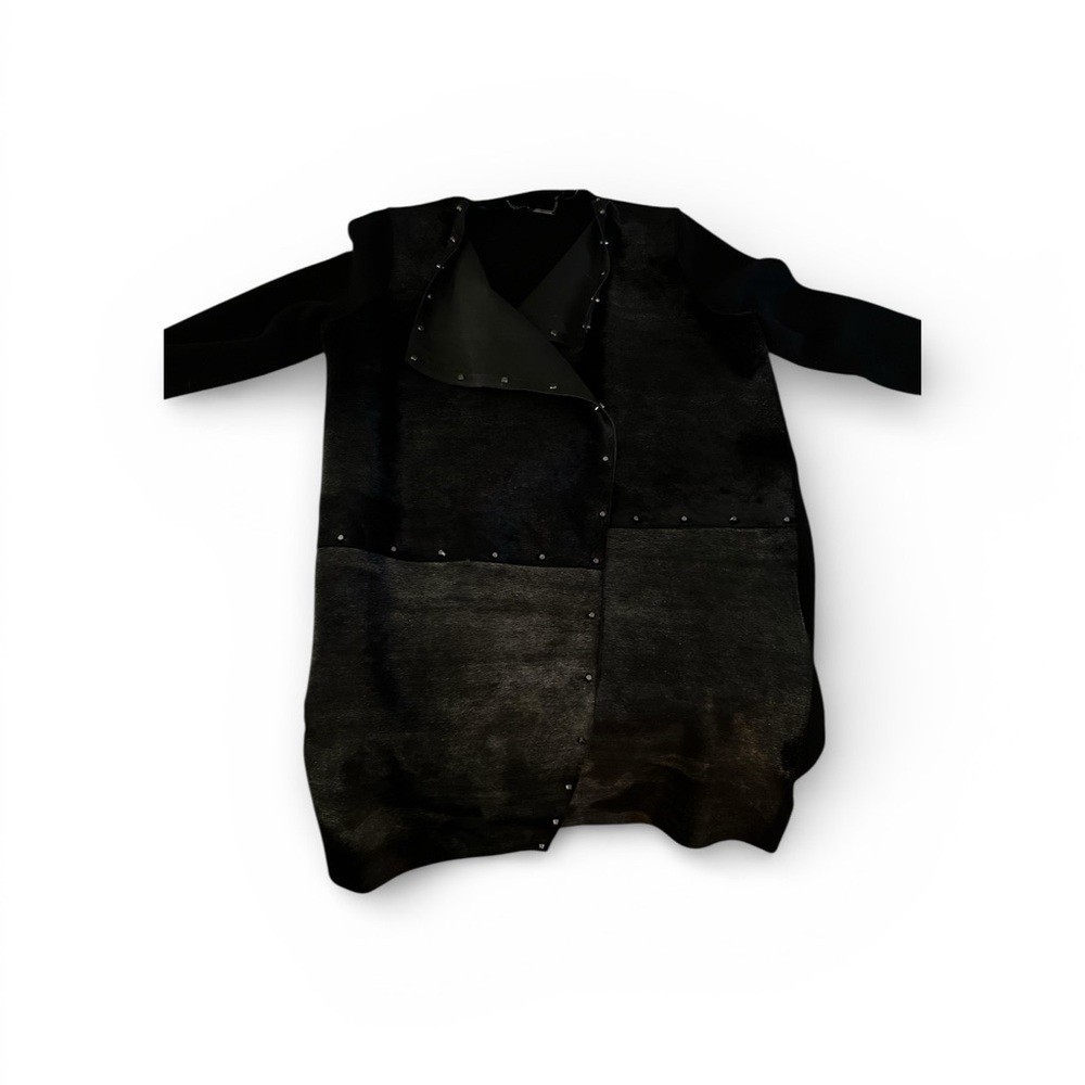 Black and Gray Long Coat